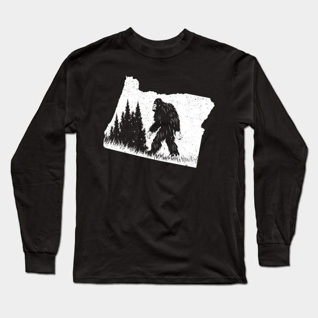 Oregon Bigfoot Long Sleeve T-Shirt by Tesszero